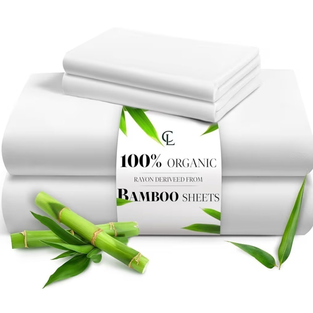 Luxury Bamboo White Sheet Set 072